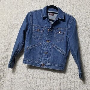 Wrangler made in japan 100% cotton denim jean jacket small